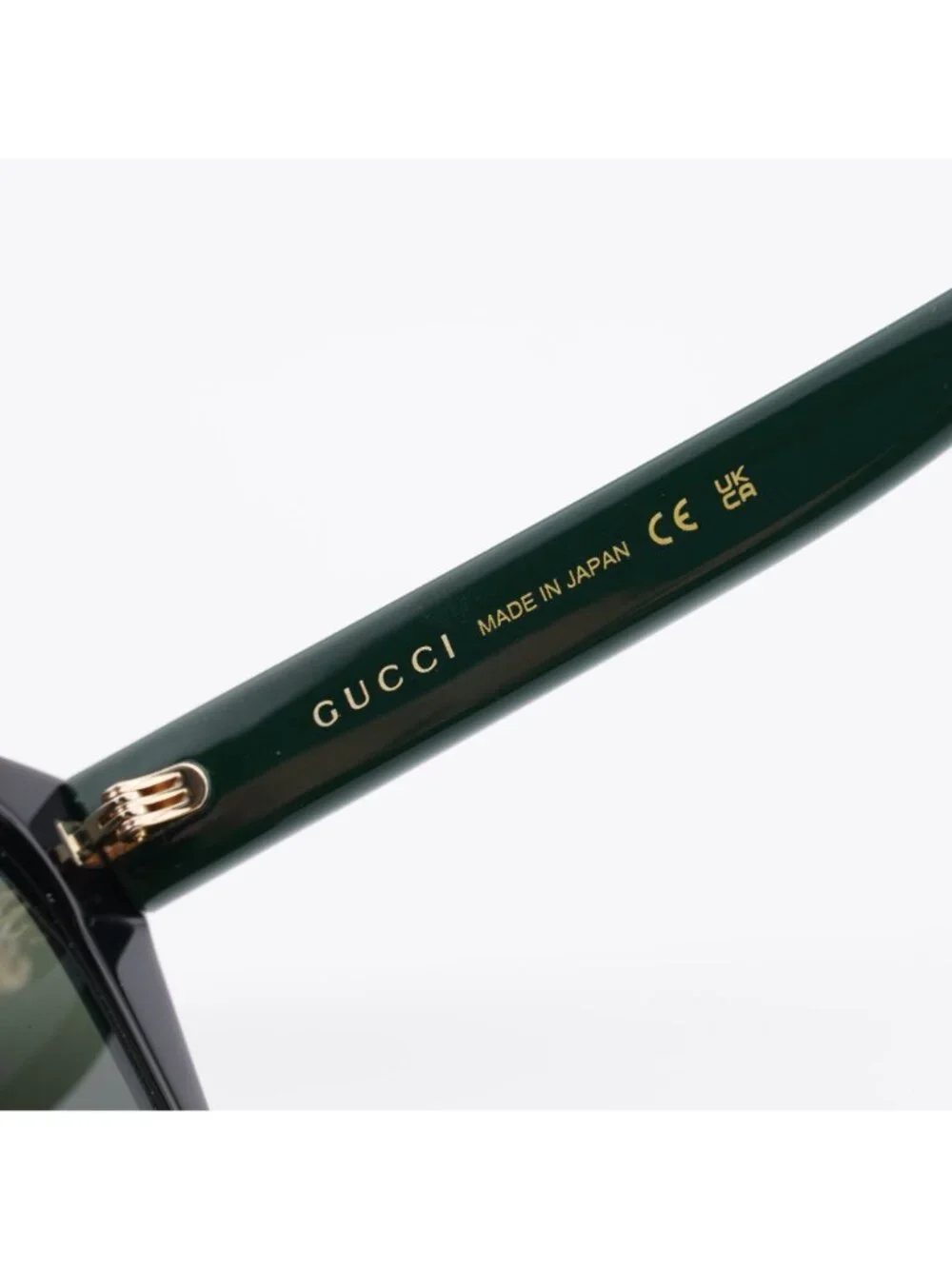 Gucci GG0926S 006 Sunglasses Black Square Frame, Green Polarized Lenses